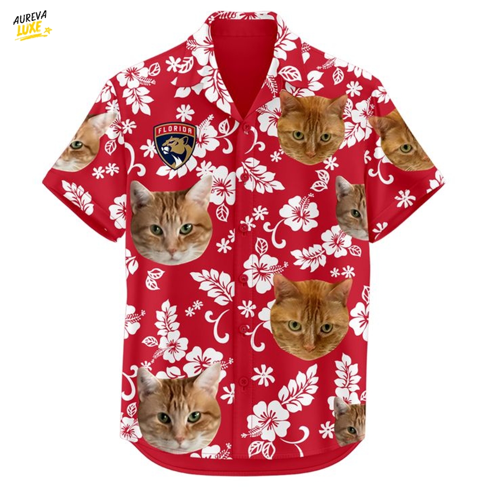 Florida Panthers Coach's Cat Hawaiian Shirt Florida Panthers Coach's Cat Hawaiian Shirt
