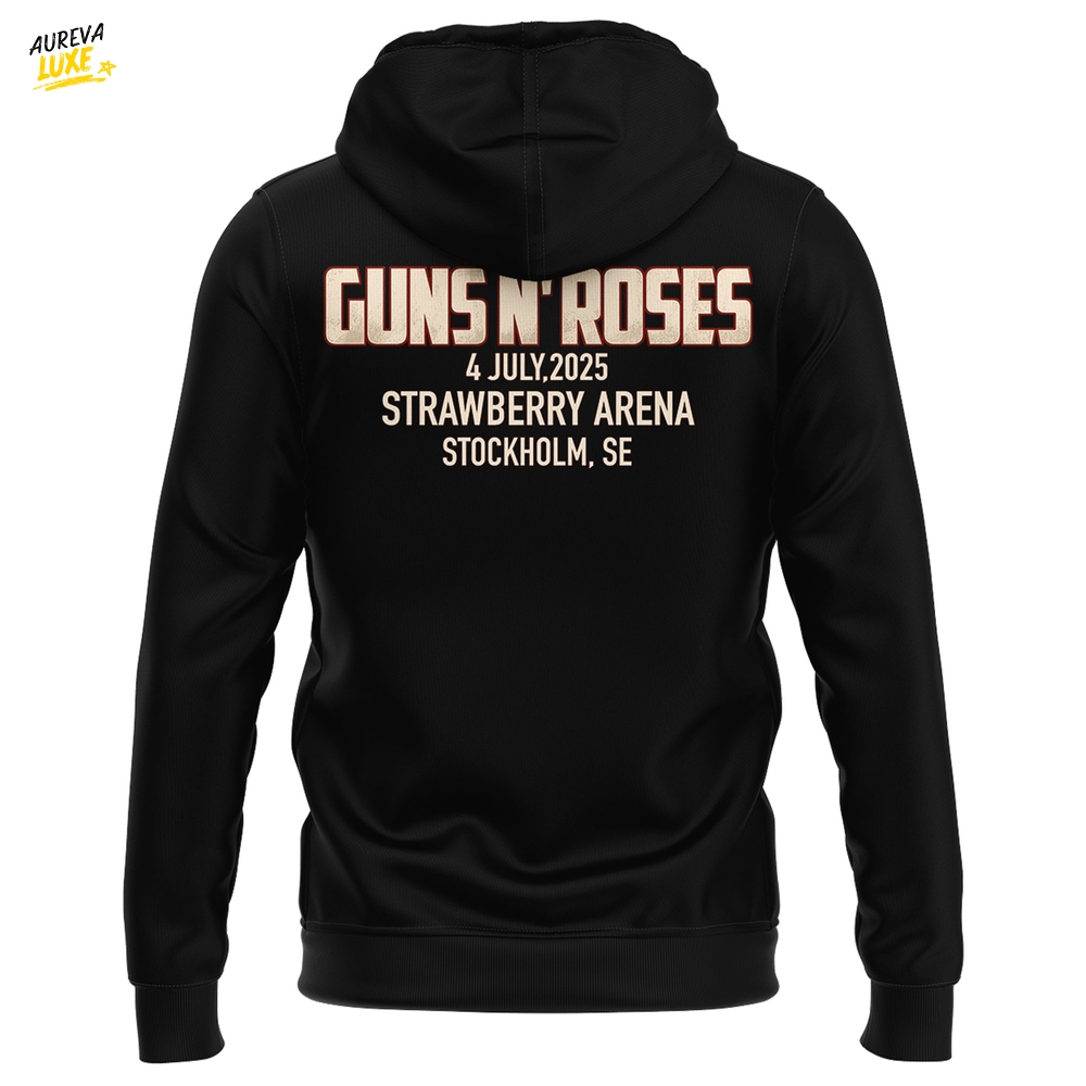 Guns N' Roses World Tour 2025 in Stockholm Special Hoodie Guns N' Roses World Tour 2025 in Stockholm Special Hoodie