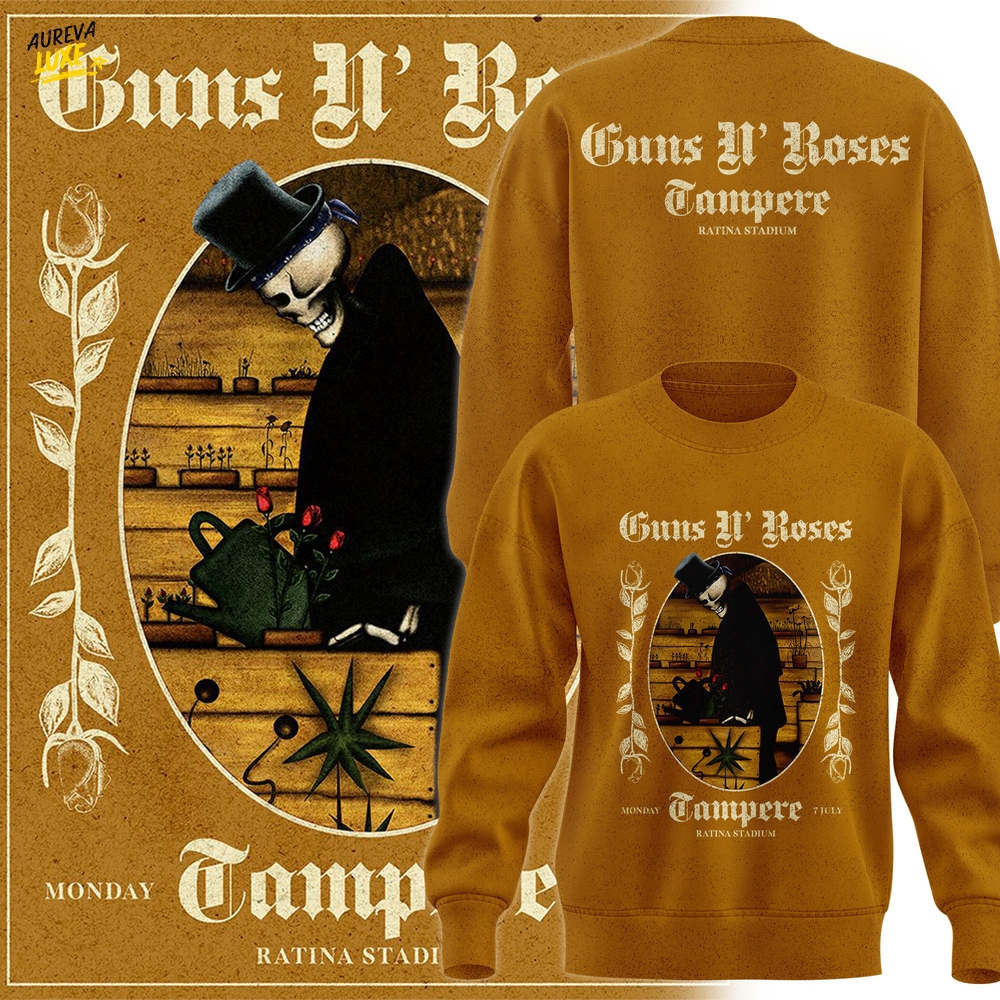 Guns N' Roses World Tour at Tampere Special Sweatshirt for Fans Guns N' Roses World Tour at Tampere Special Sweatshirt for Fans