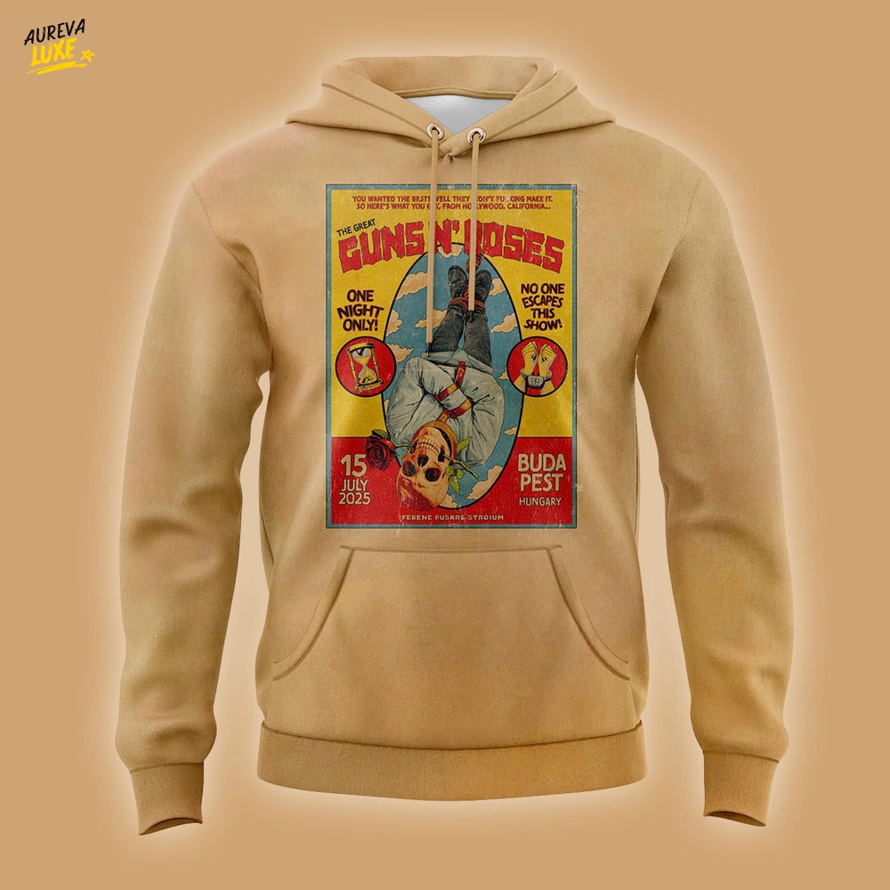 Guns n Rose World Tour at Budapest "Thank you for rockin' with us" Hoodie Guns n Rose World Tour at Budapest "Thank you for rockin' with us" Hoodie