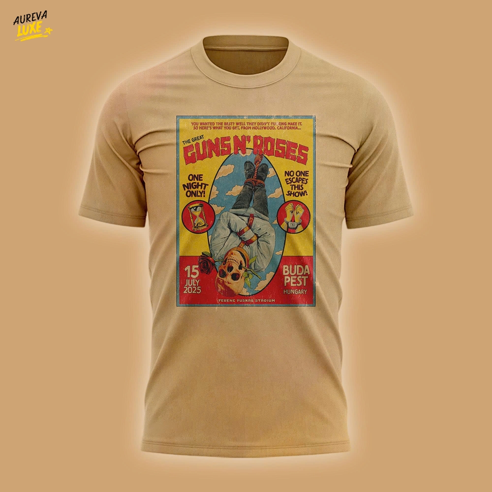 Guns n Rose World Tour at Budapest "Thank you for rockin' with us" Tee Guns n Rose World Tour at Budapest "Thank you for rockin' with us" Tee