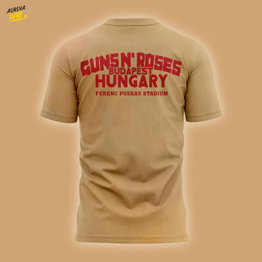 Guns n Rose World Tour at Budapest "Thank you for rockin' with us" Tee Guns n Rose World Tour at Budapest "Thank you for rockin' with us" Tee