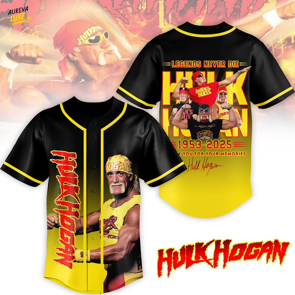 Hulk Hogan "Thank you for the Memories" Special Baseball Jersey Hulk Hogan "Thank you for the Memories" Special Baseball Jersey