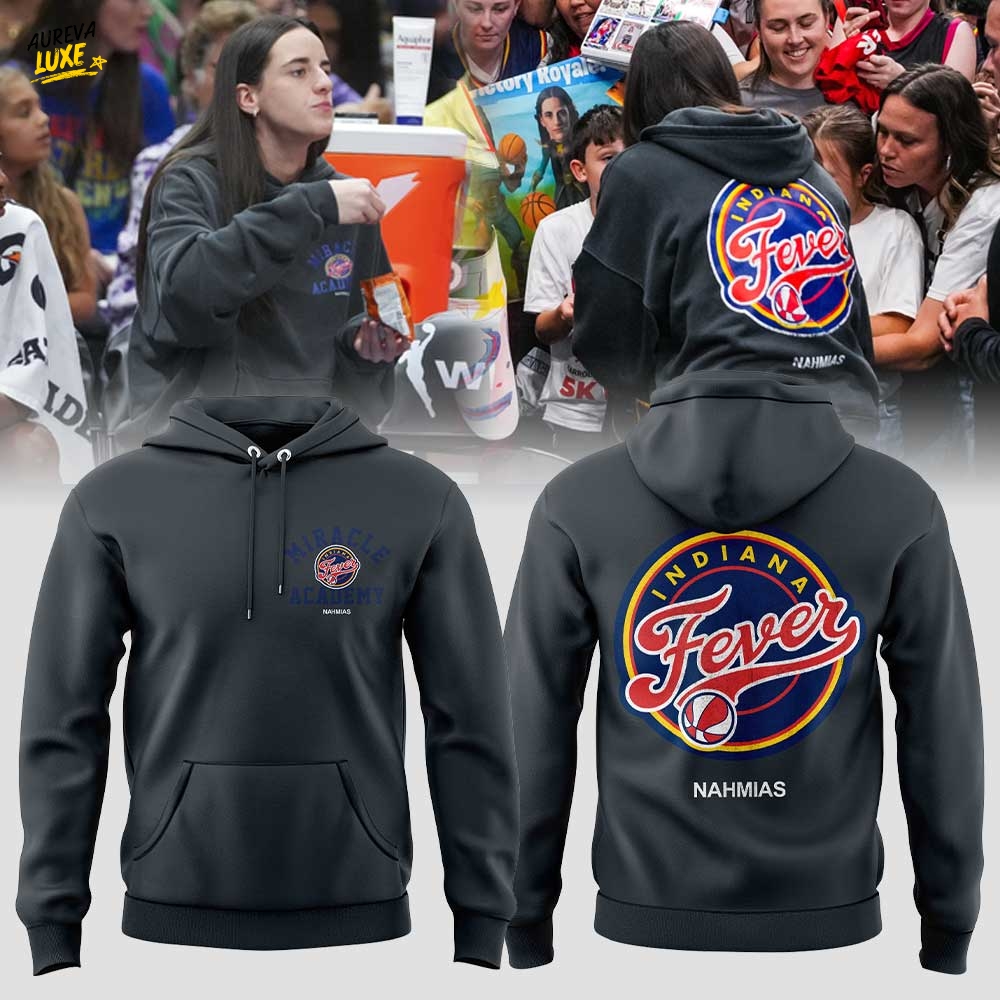 Indiana Fever x Miracle Academy Special Gray Hoodie Indiana Fever x Miracle Academy Special Gray Hoodie