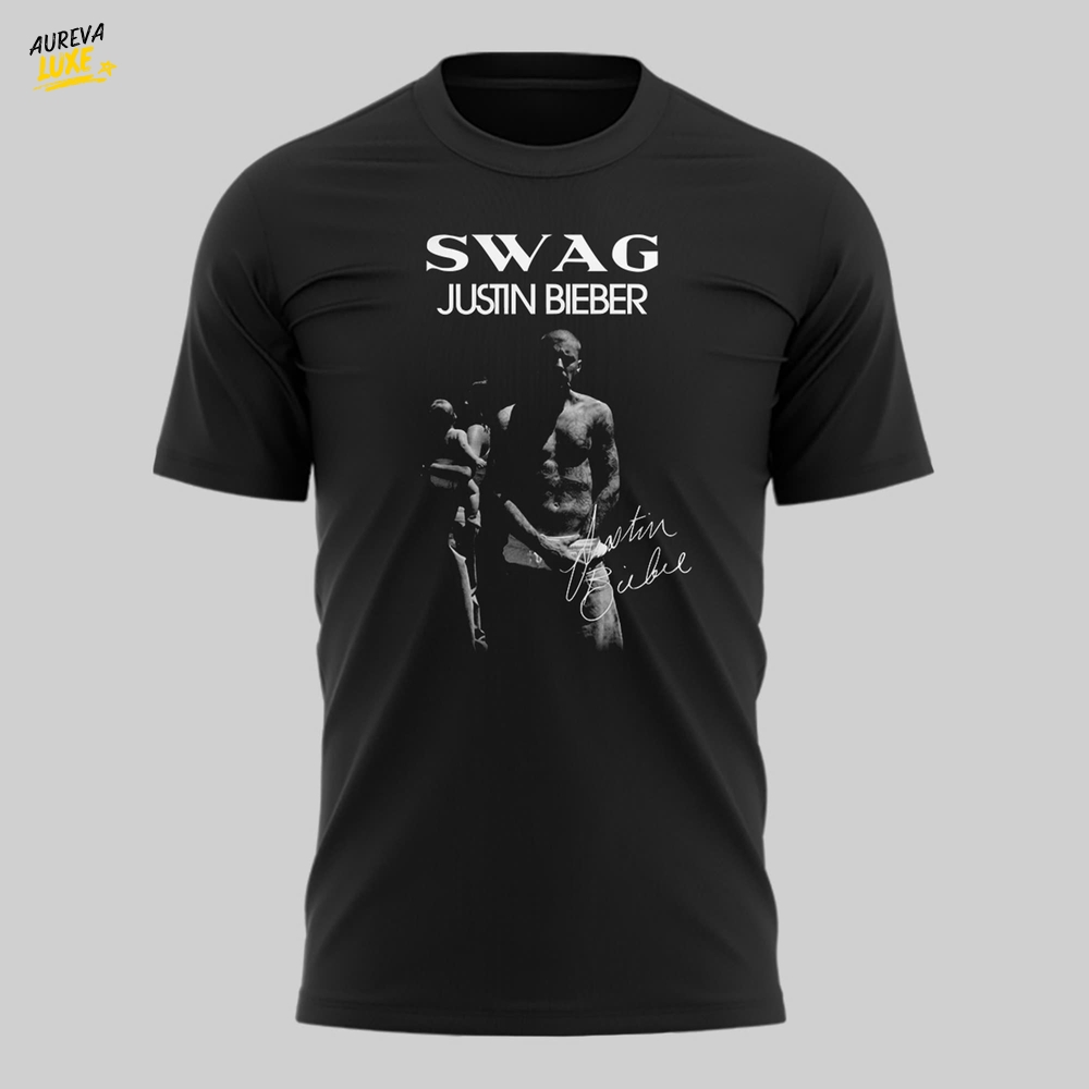 Justin Bieber New Album Swag Special Black Tee Justin Bieber New Album Swag Special Black Tee
