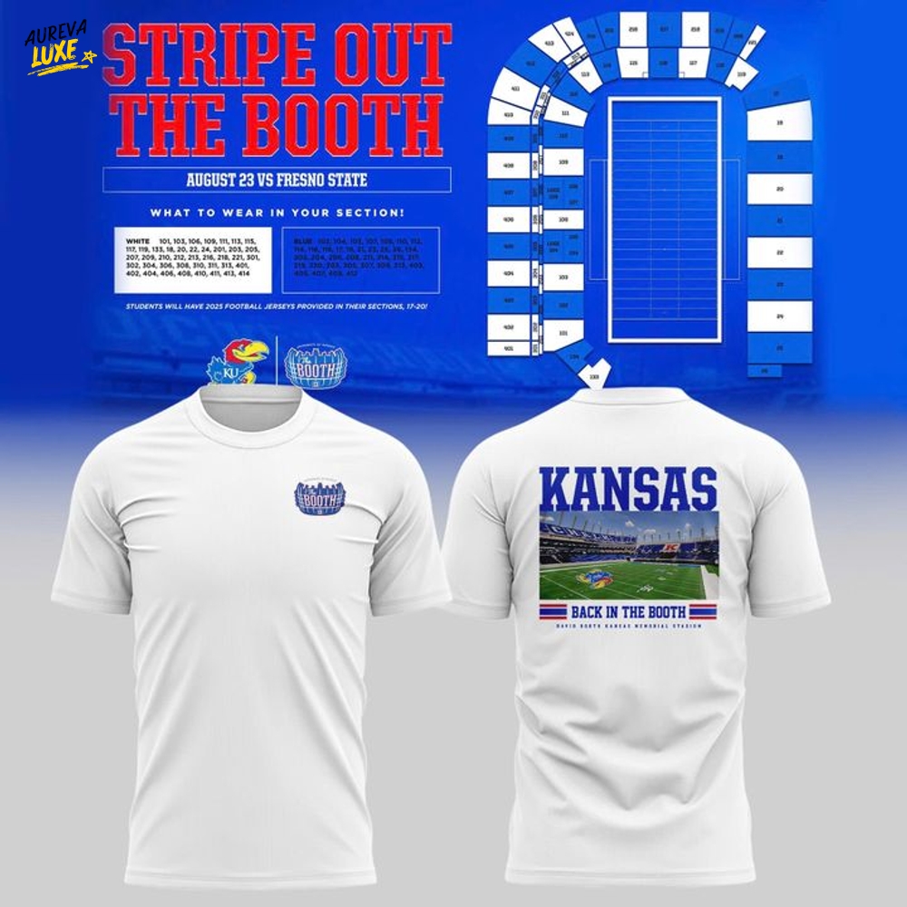 Kansas Jayhawks "Stripes Out The Booth" Special Tee Kansas Jayhawks "Stripes Out The Booth" Special Tee