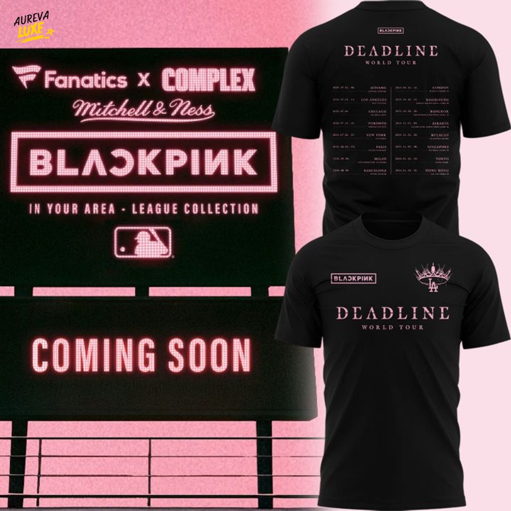 LA Dodgers x Blackpink World 25 Tour Special Edition Black Shirt LA Dodgers x Blackpink World 25 Tour Special Edition Black Shirt