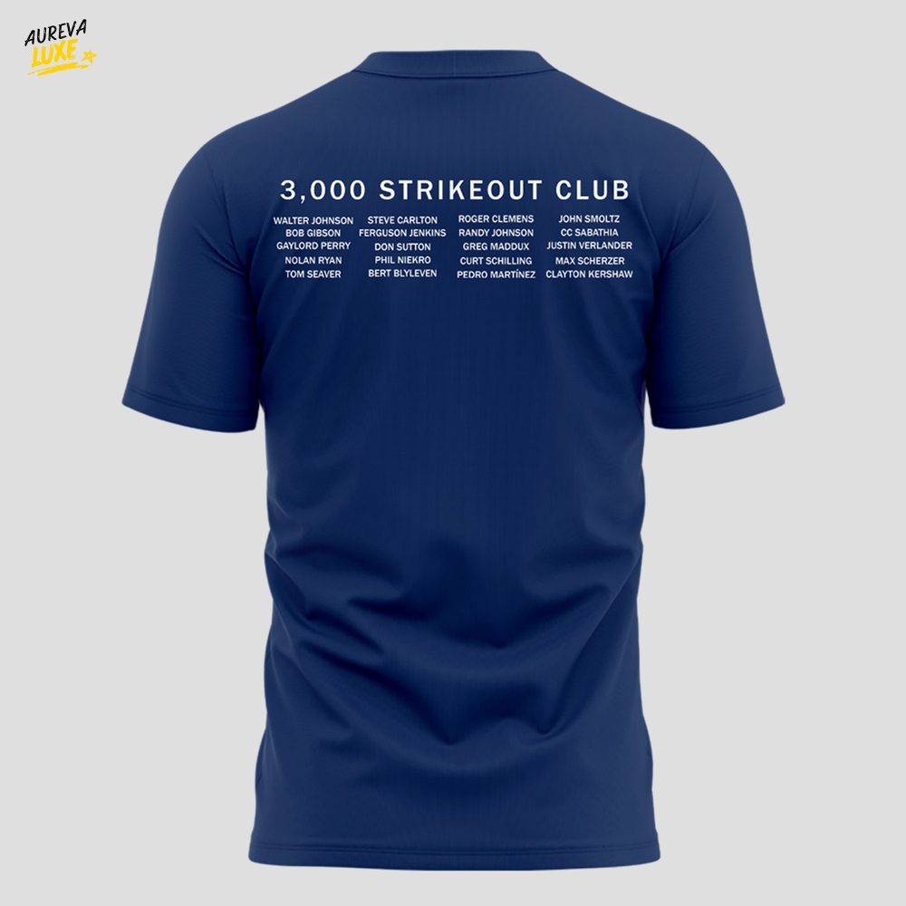 Los Angeles Dodgers Clayton Kershaw's 3,000th-Strikeout 2025 T-shirt Los Angeles Dodgers Clayton Kershaw's 3,000th-Strikeout 2025 T-shirt