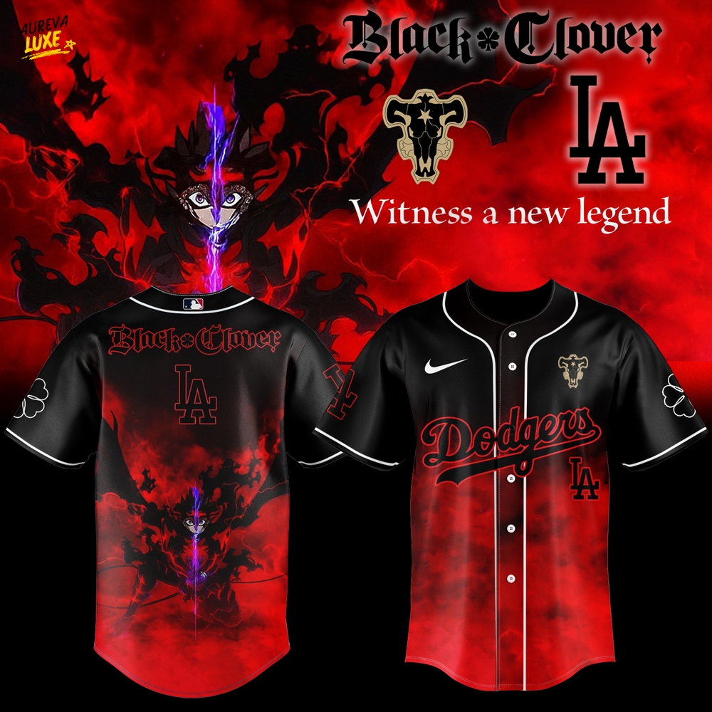 Los Angeles Dodgers x Black Clover 2025 Jersey Los Angeles Dodgers x Black Clover 2025 Jersey