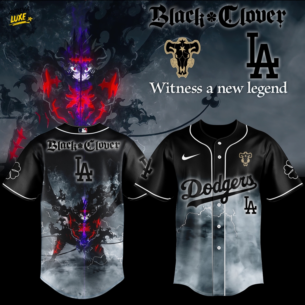 Los Angeles Dodgers x Black Clover 2025 Special Jersey Los Angeles Dodgers x Black Clover 2025 Special Jersey
