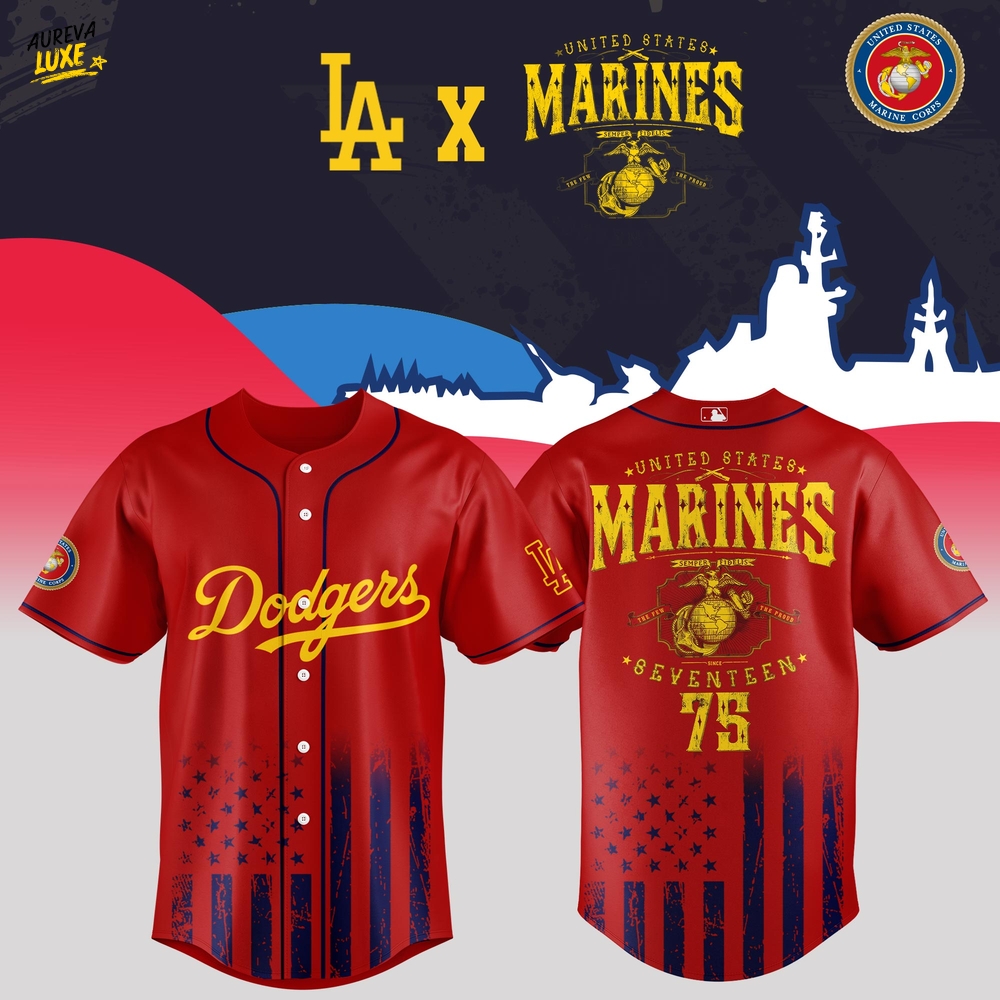Los Angeles Dodgers x Marine 250th Birthday Jersey Los Angeles Dodgers x Marine 250th Birthday Jersey