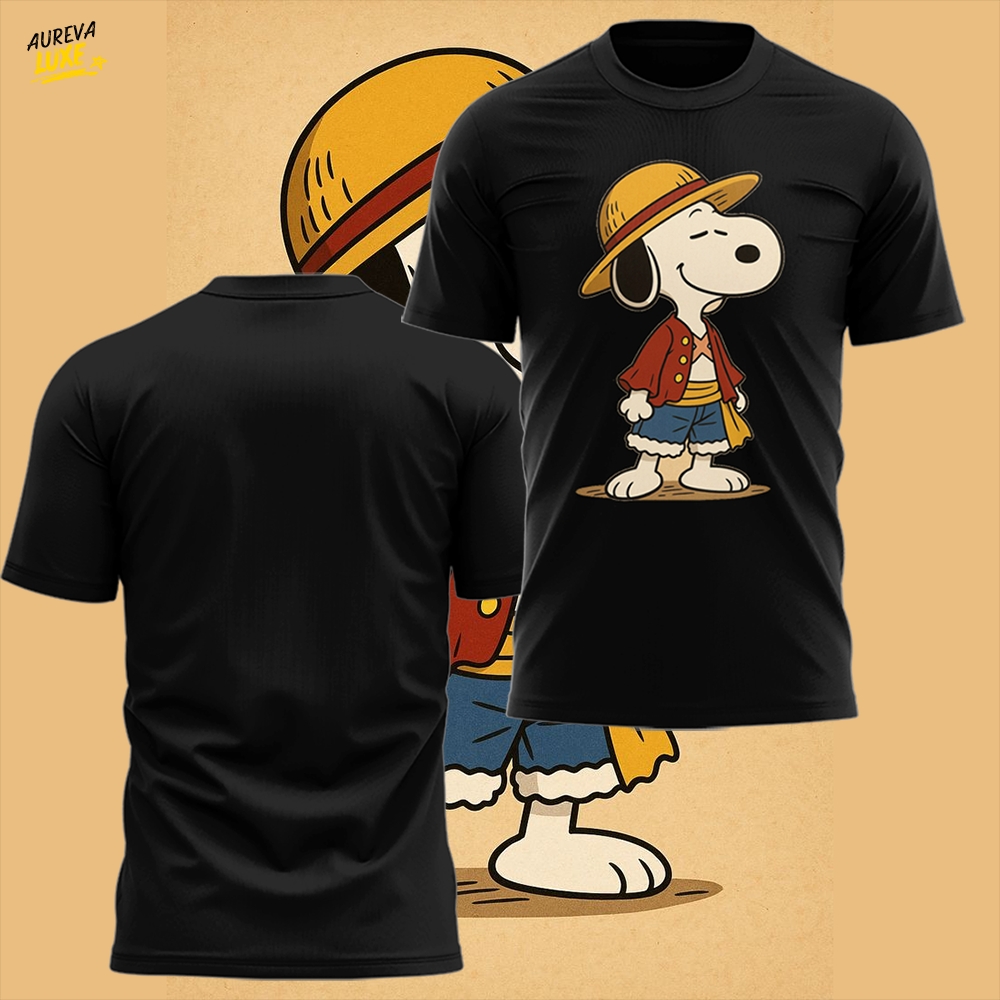 Luffy Snoopy Limited Edition Black T-shirt Luffy Snoopy Limited Edition Black T-shirt