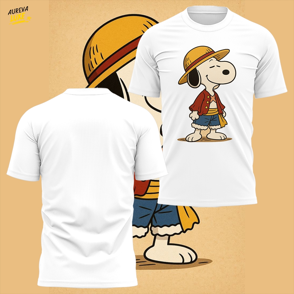 Luffy Snoopy Limited Edition White T-shirt Luffy Snoopy Limited Edition White T-shirt