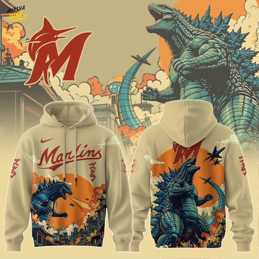 Miami Marlins Special Godzilla Limited Edition Hoodie Miami Marlins Special Godzilla Limited Edition Hoodie