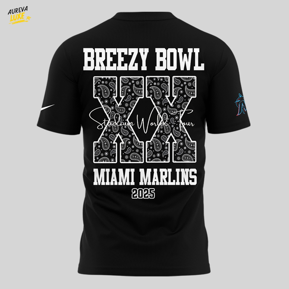 Miami Marlins x Chris Brown Breezy Bowl XX 2025 T-shirt Miami Marlins x Chris Brown Breezy Bowl XX 2025 T-shirt