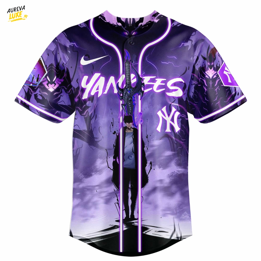 New York Yankees x Solo Leveling Baseball Jersey New York Yankees x Solo Leveling Baseball Jersey