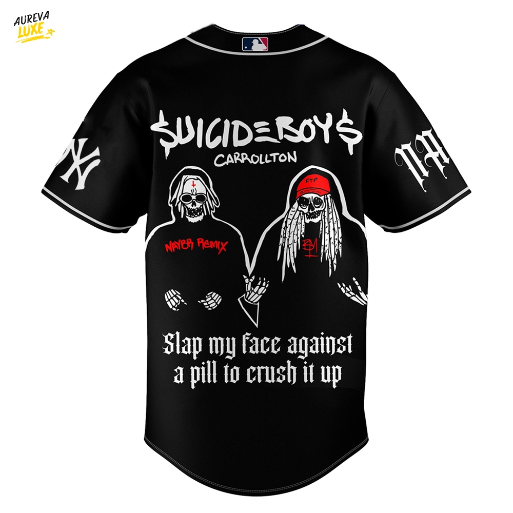 New York Yankees x Suicideboys "Broken Just Lay Me Down In My Grave" Personalized Baseball Jersey New York Yankees x Suicideboys "Broken Just Lay Me Down In My Grave" Personalized Baseball Jersey