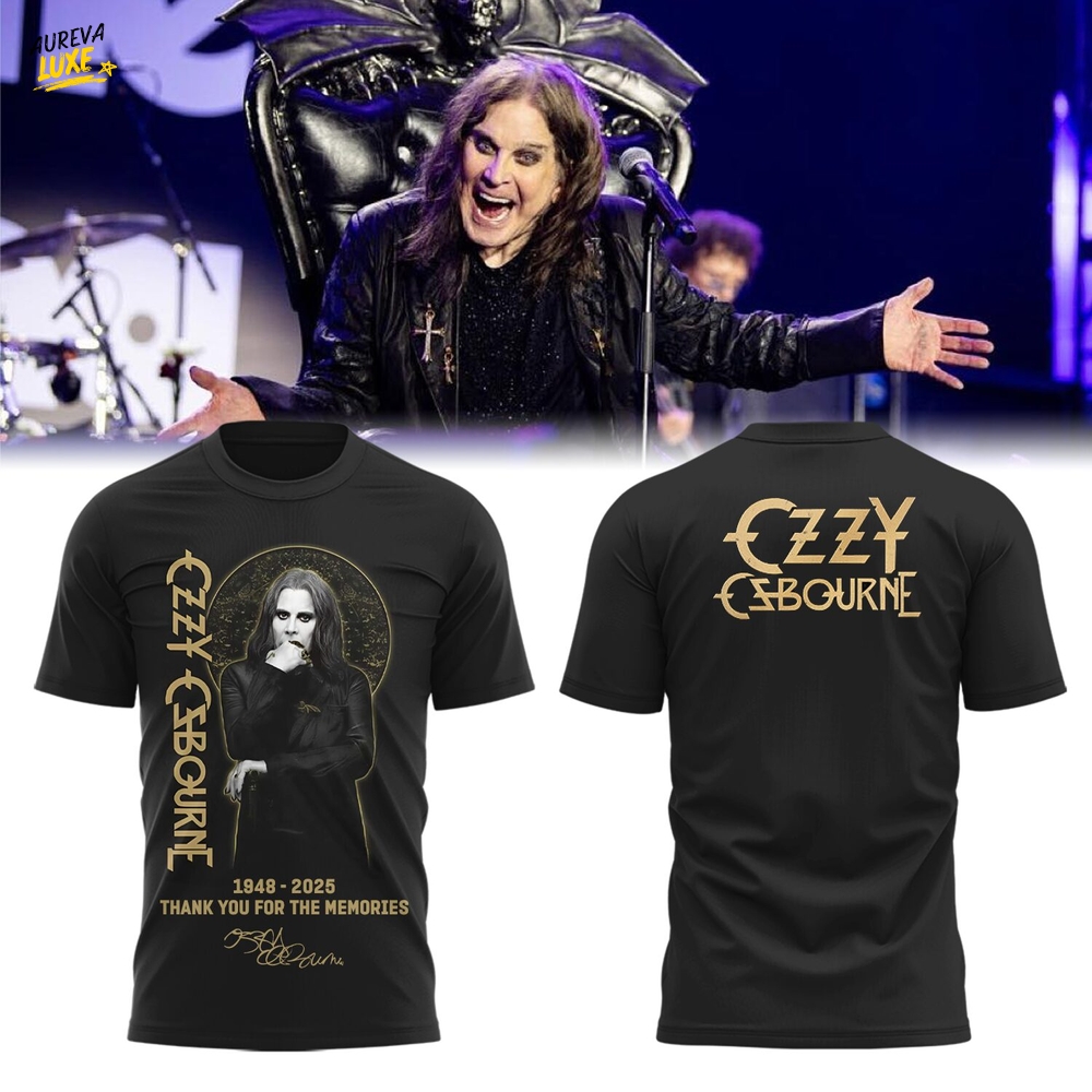 Ozzy Osbourne "Thank you for the memories" Special Black Tee Ozzy Osbourne "Thank you for the memories" Special Black Tee