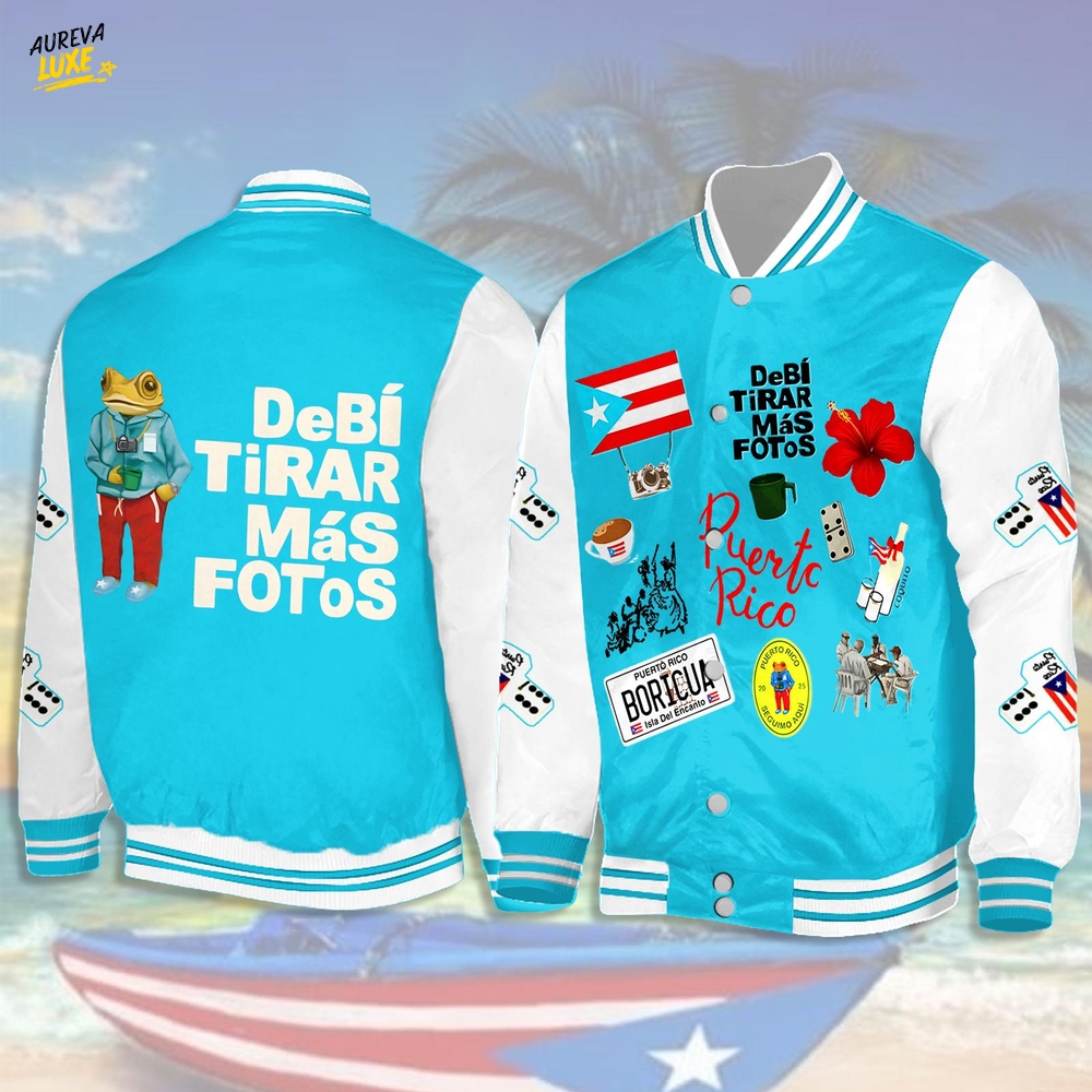Puerto Rico "DeBÍ TIRAR MÁS FOTOS" Bomber Jacket Puerto Rico "DeBÍ TIRAR MÁS FOTOS" Bomber Jacket
