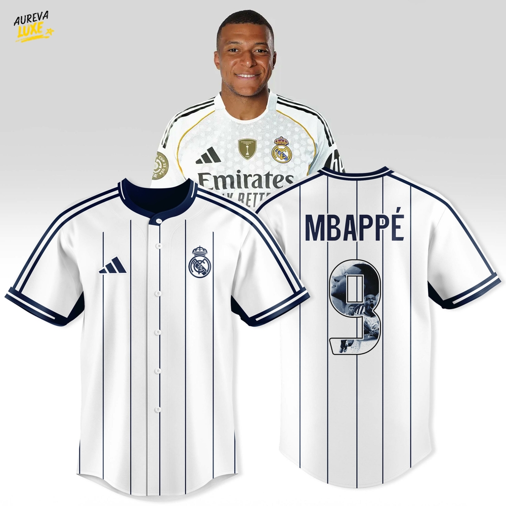 Real Madrid Baseball Style Special Edition Jersey Real Madrid Baseball Style Special Edition Jersey