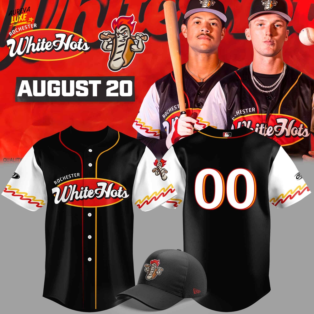 Rochester Red Wings x White Hots Limited Edition Baseball Jersey Rochester Red Wings x White Hots Limited Edition Baseball Jersey