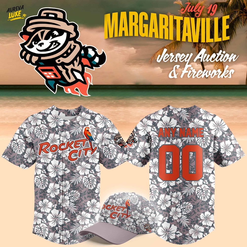 Rocket City Trash Pandas x Margaritaville Night 2025 Baseball Jersey Rocket City Trash Pandas x Margaritaville Night 2025 Baseball Jersey
