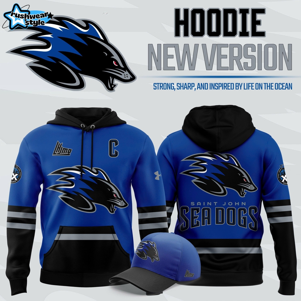 Saint John Sea Dogs Hockey Special New Version 2025 Blue Hoodie Saint John Sea Dogs Hockey Special New Version 2025 Blue Hoodie