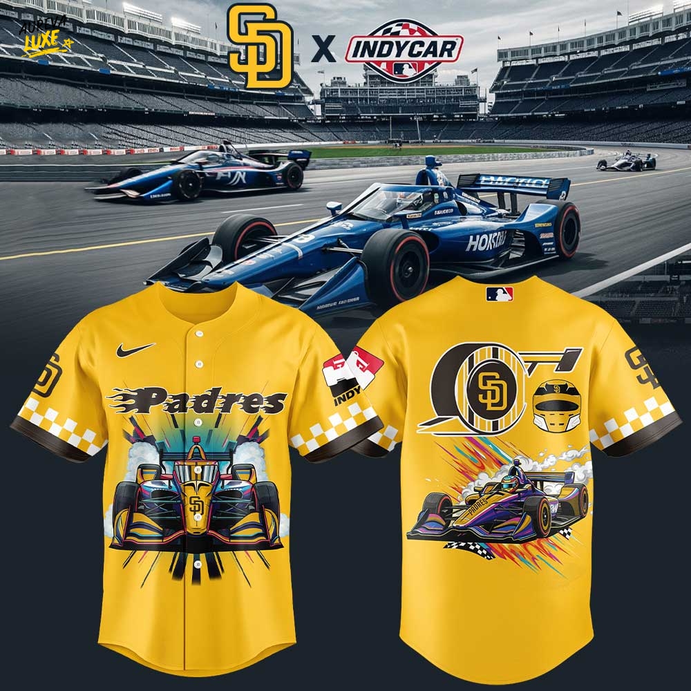 San Diego Padres x F1 IndyCar Special Baseball Jersey San Diego Padres x F1 IndyCar Special Baseball Jersey