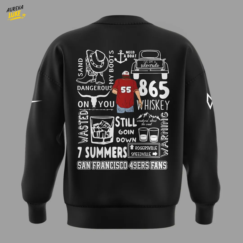 San Francisco 49ers NFL x Morgan Wallen Black Sweatshirt San Francisco 49ers NFL x Morgan Wallen Black Sweatshirt