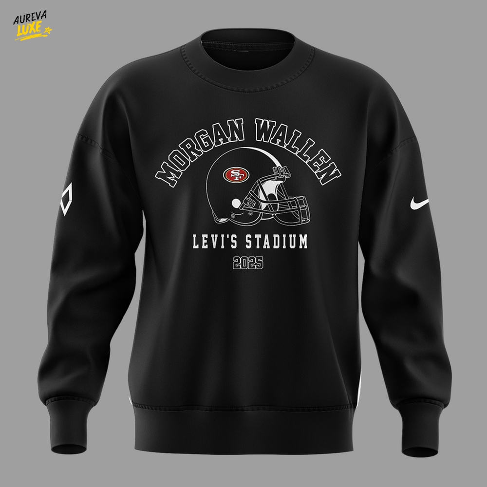 San Francisco 49ers NFL x Morgan Wallen Black Sweatshirt San Francisco 49ers NFL x Morgan Wallen Black Sweatshirt