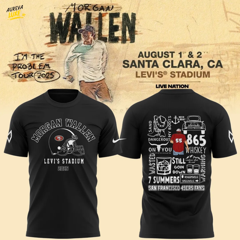 San Francisco 49ers NFL x Morgan Wallen Black T-shirt San Francisco 49ers NFL x Morgan Wallen Black T-shirt
