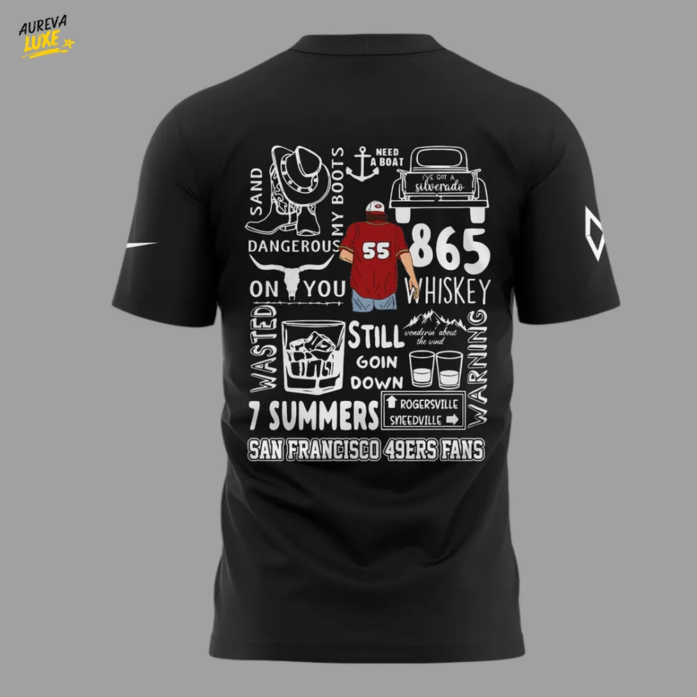 San Francisco 49ers NFL x Morgan Wallen Black T-shirt San Francisco 49ers NFL x Morgan Wallen Black T-shirt