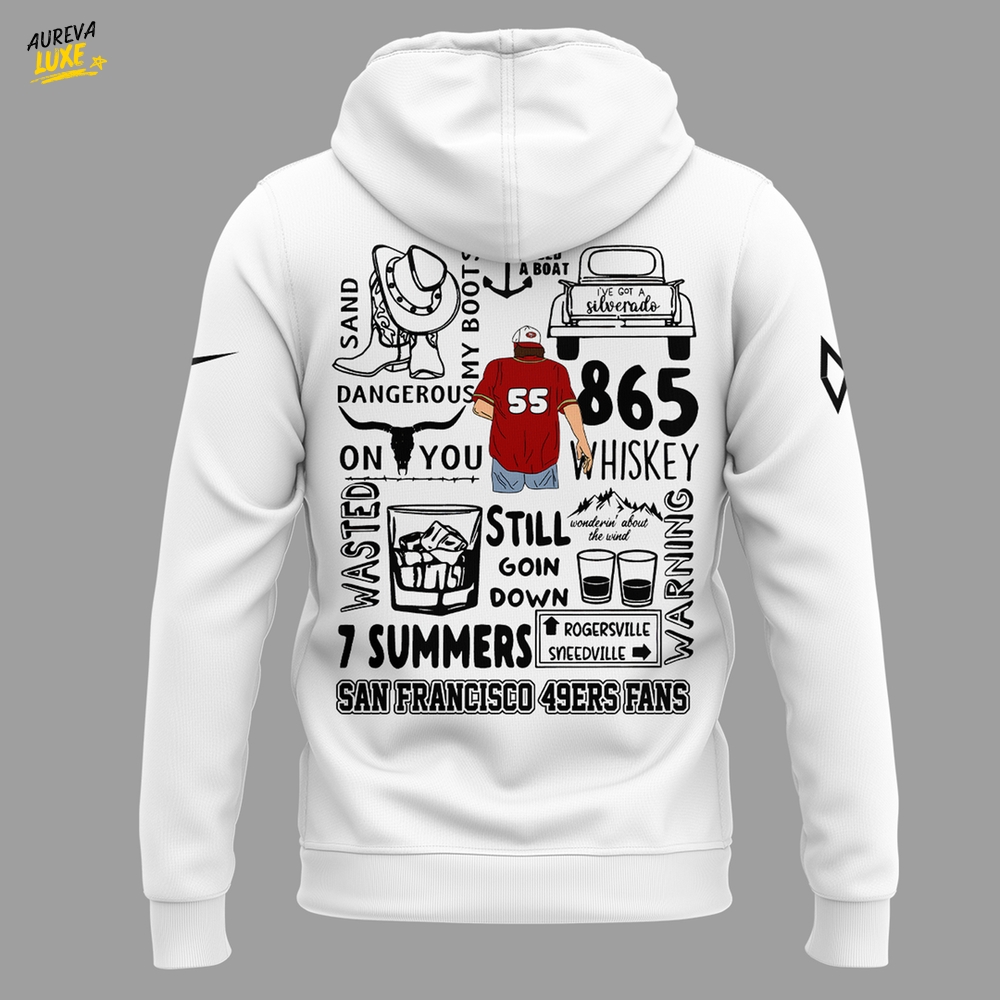 San Francisco 49ers NFL x Morgan Wallen White Hoodie San Francisco 49ers NFL x Morgan Wallen White Hoodie