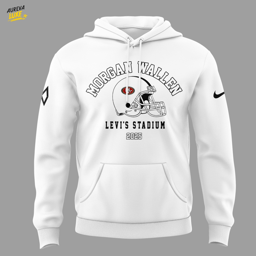 San Francisco 49ers NFL x Morgan Wallen White Hoodie San Francisco 49ers NFL x Morgan Wallen White Hoodie