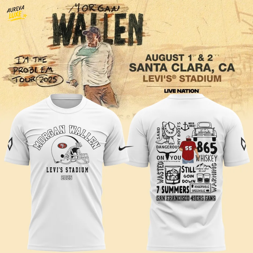 San Francisco 49ers NFL x Morgan Wallen White T-shirt San Francisco 49ers NFL x Morgan Wallen White T-shirt
