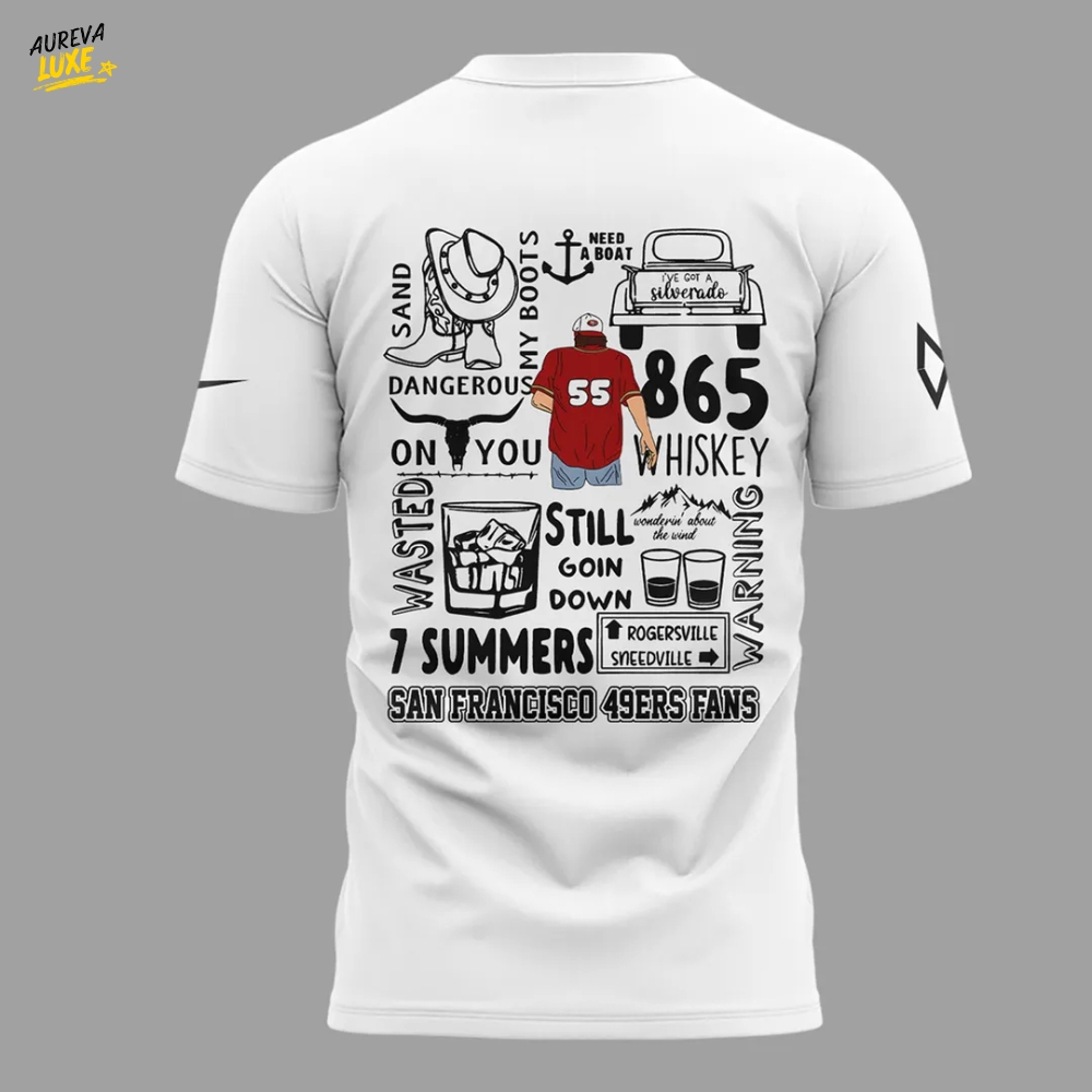 San Francisco 49ers NFL x Morgan Wallen White T-shirt San Francisco 49ers NFL x Morgan Wallen White T-shirt