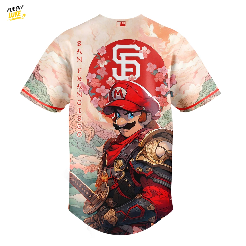 San Francisco Giants x Mario Samurai Hero Special Baseball Jersey San Francisco Giants x Mario Samurai Hero Special Baseball Jersey