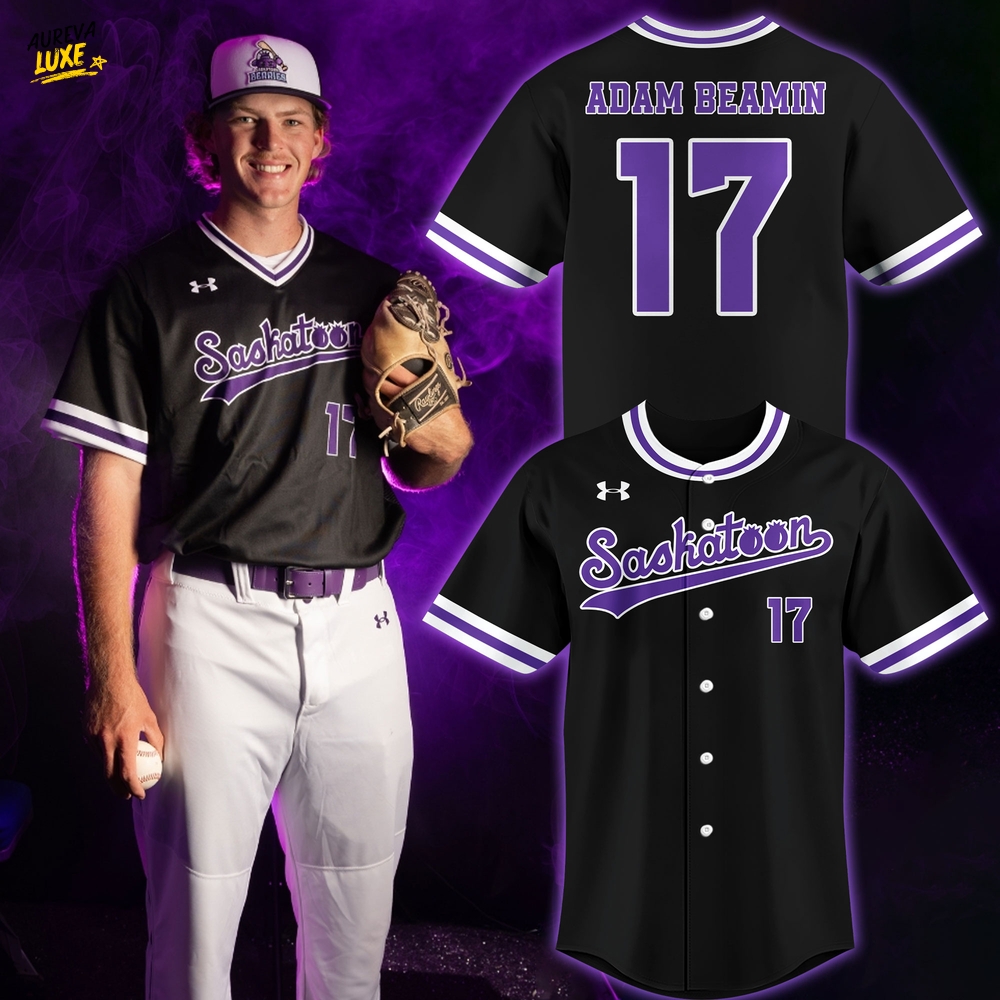 Saskatoon Berries Blackberries Baseball Jersey 2025 Saskatoon Berries Blackberries Baseball Jersey 2025