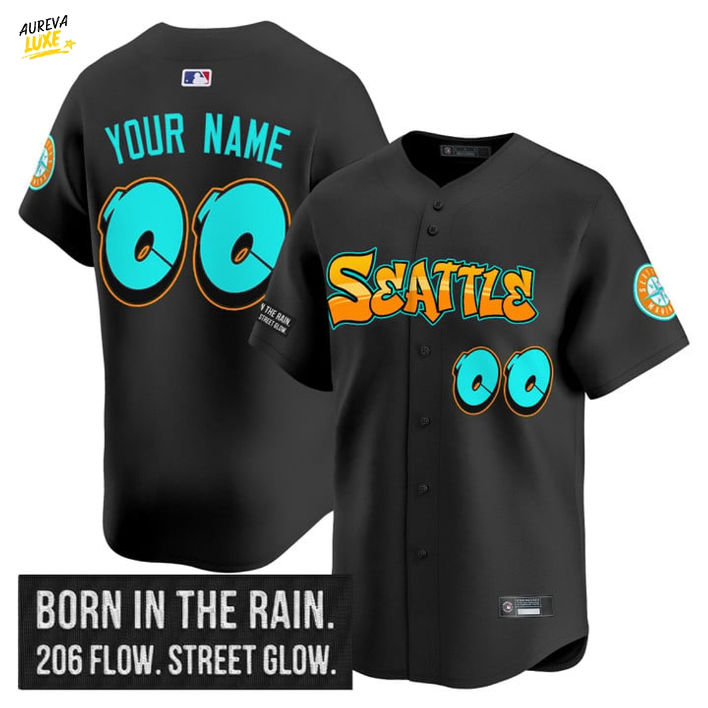 Seattle Mariners 'Graffiti Emerald Drop Edition' Special Baseball Jersey Seattle Mariners 'Graffiti Emerald Drop Edition' Special Baseball Jersey