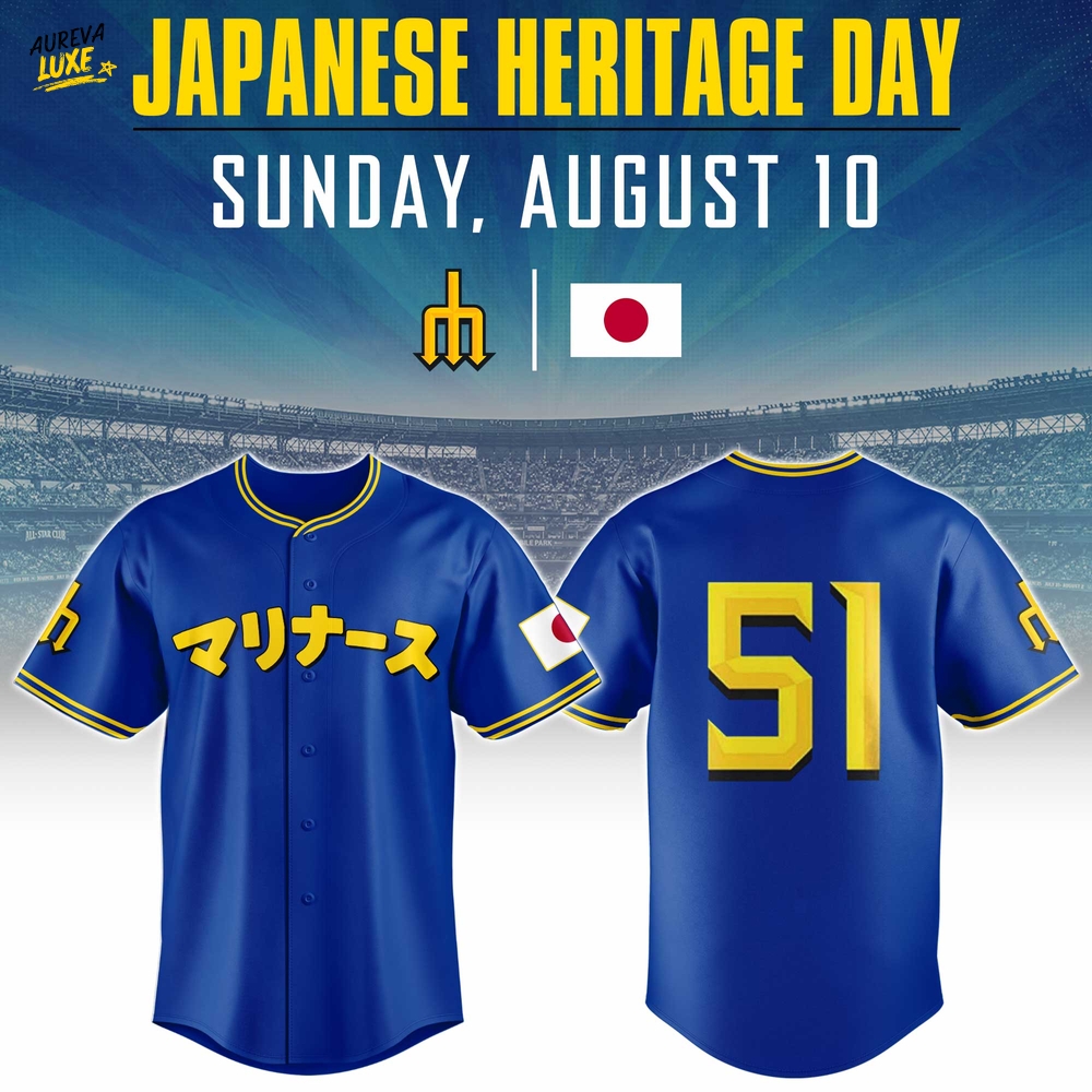 Seattle Mariners Japanese Heritage Day 2025 Baseball Jersey Seattle Mariners Japanese Heritage Day 2025 Baseball Jersey