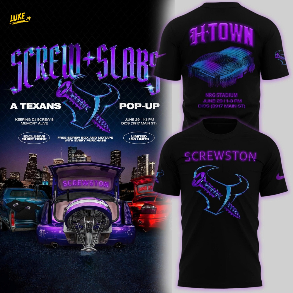 Texans Football Limited Edition DJ Screw Black Special Tshirt Texans Football Limited Edition DJ Screw Black Special Tshirt