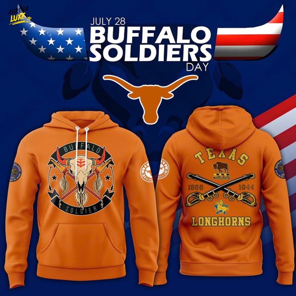 Texas Longhorns 2025 Buffalo Soldier Day Hoodie Texas Longhorns 2025 Buffalo Soldier Day Hoodie