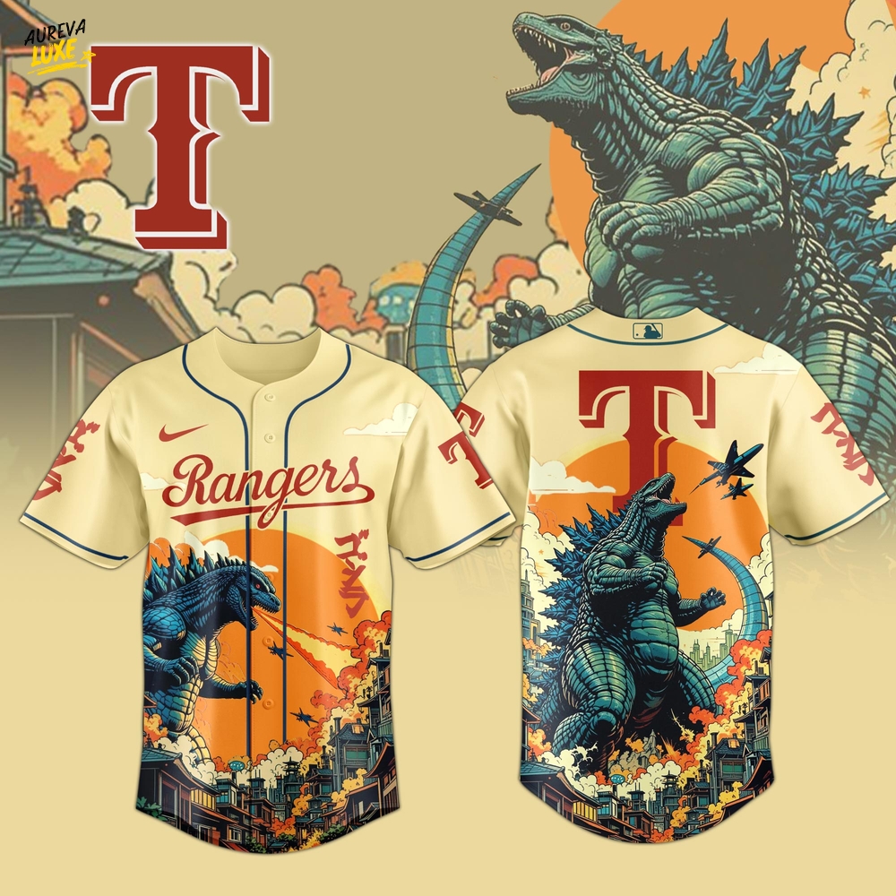 Texas Rangers Special Godzilla Limited Edition Jersey Texas Rangers Special Godzilla Limited Edition Jersey