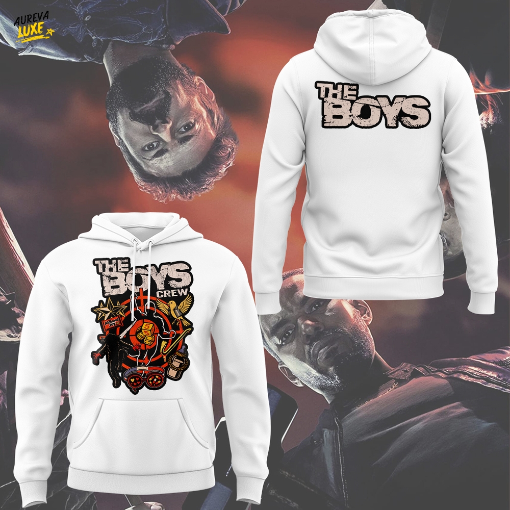 The Boys Crew Special White Hoodie The Boys Crew Special White Hoodie