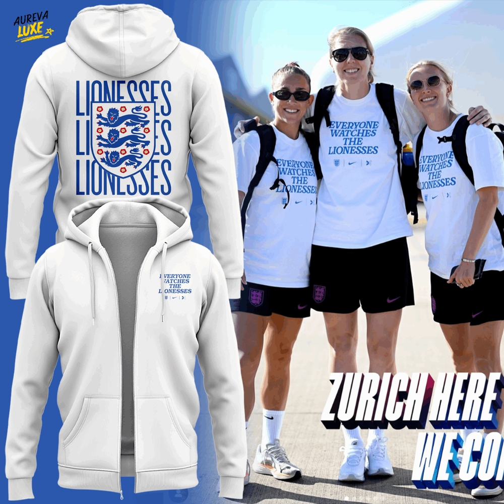 The Lionesses x Everyone Watches 2025 Limited Edition Zip Hoodie The Lionesses x Everyone Watches 2025 Limited Edition Zip Hoodie