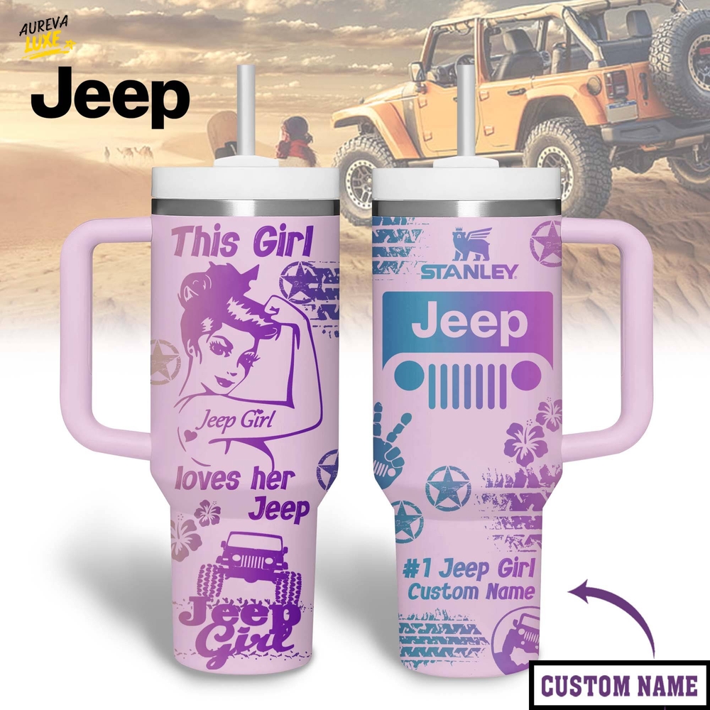 "This Girl Loves Her Jeep" 2025 Stanley Tumbler "This Girl Loves Her Jeep" 2025 Stanley Tumbler