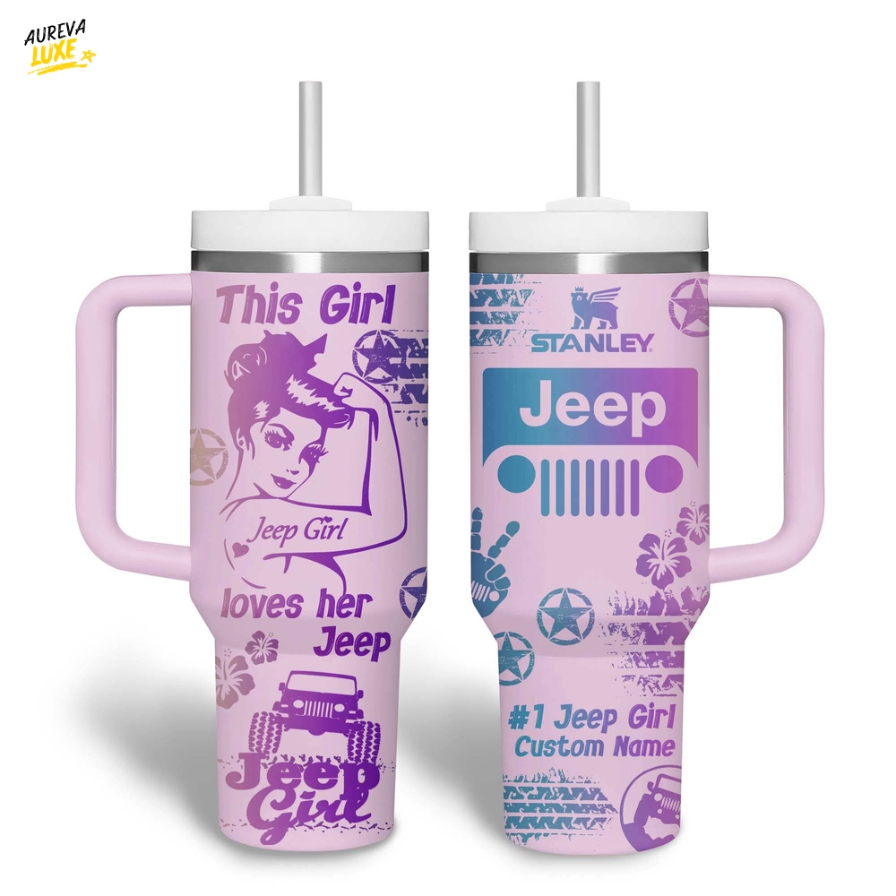 "This Girl Loves Her Jeep" 2025 Stanley Tumbler "This Girl Loves Her Jeep" 2025 Stanley Tumbler