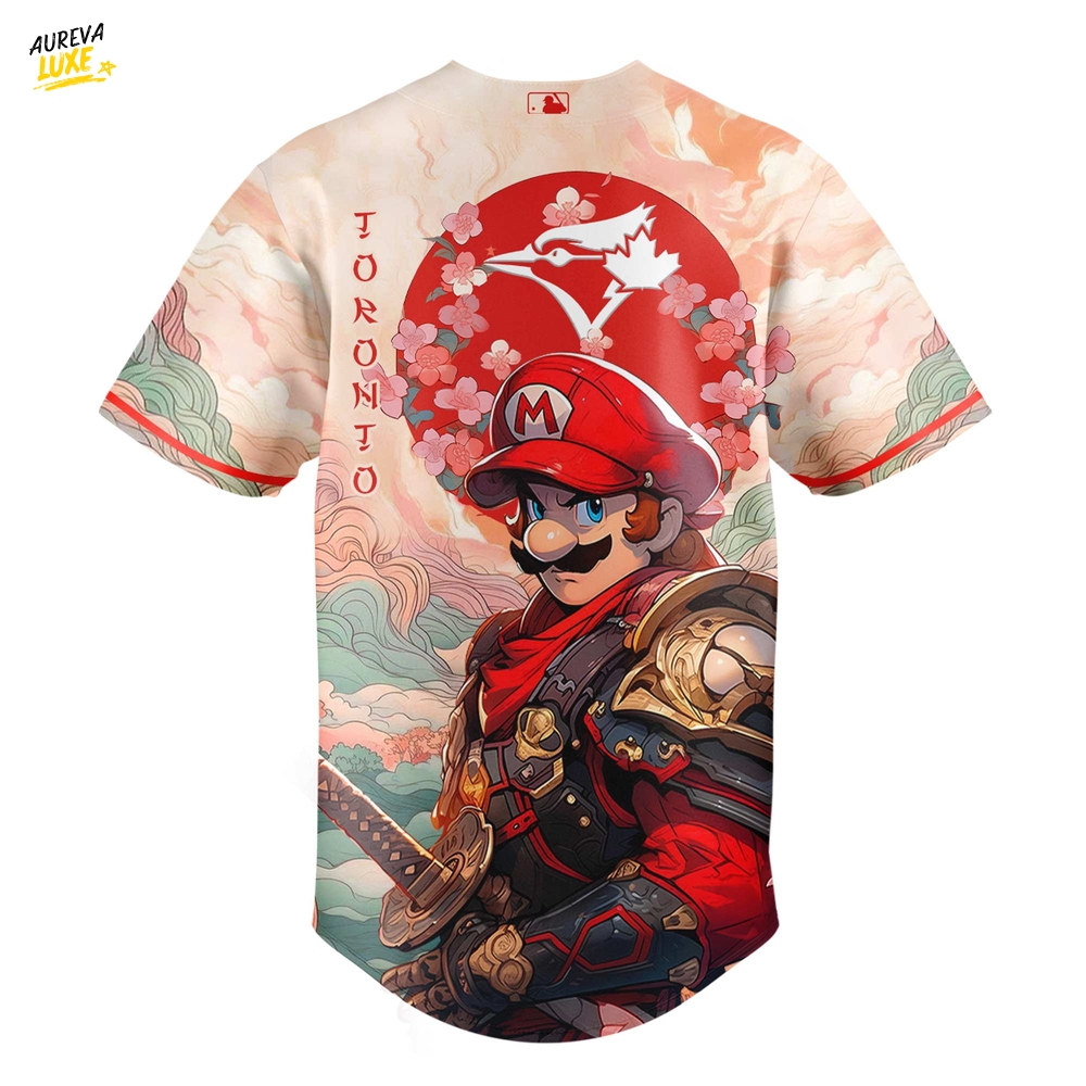 Toronto Blue Jays x Mario Samurai Hero Special Baseball Jersey Toronto Blue Jays x Mario Samurai Hero Special Baseball Jersey