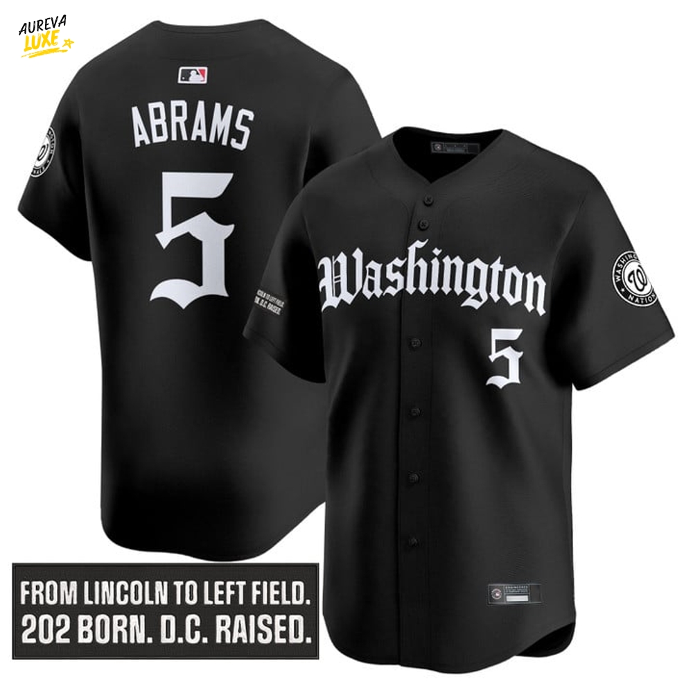Washington Nationals 'Gothic Capitol Edition' Custom Baseball Jersey - Black Washington Nationals 'Gothic Capitol Edition' Custom Baseball Jersey - Black