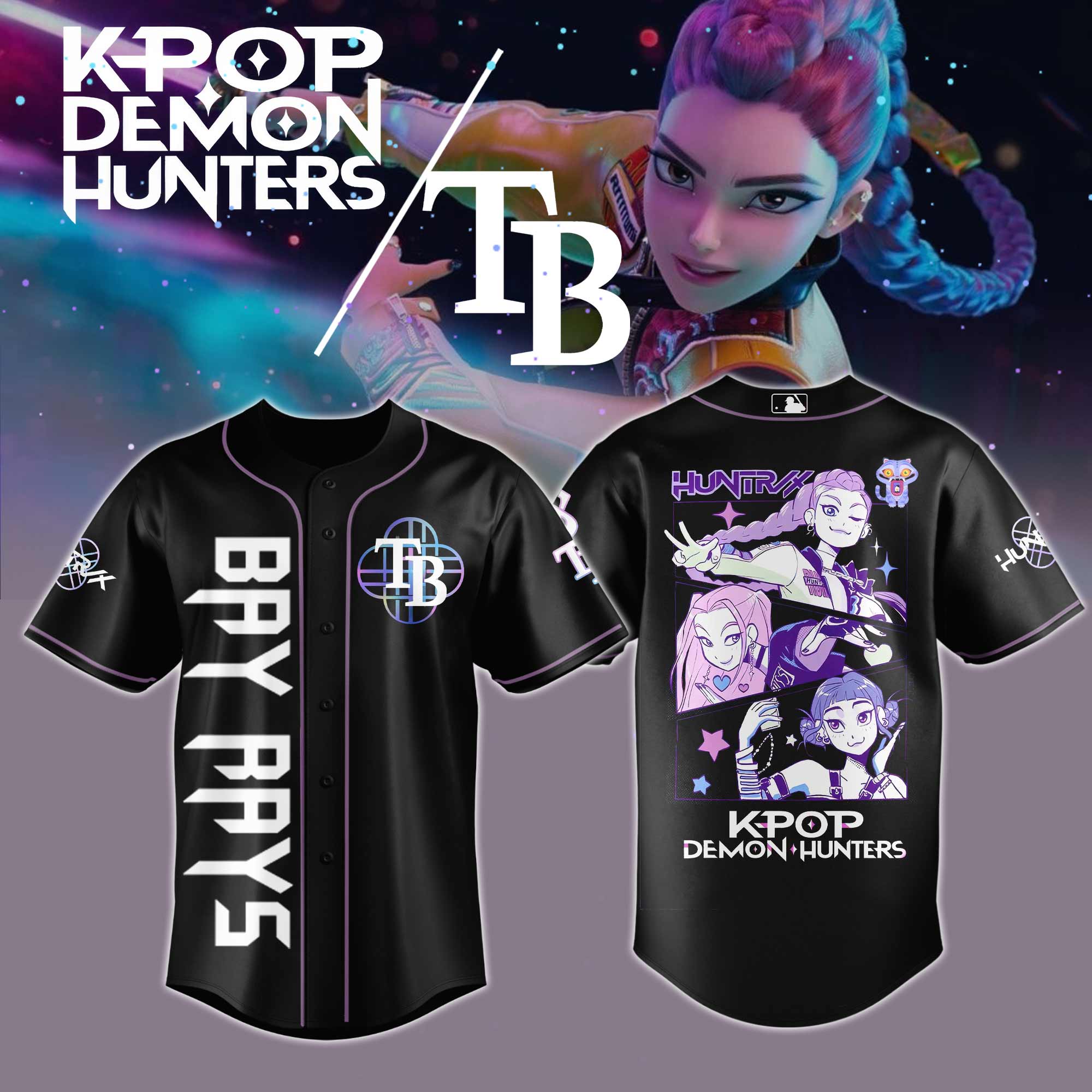Tampa Bay Rays MLB x KPop Demon Hunters 2025 Jersey Tampa Bay Rays MLB x KPop Demon Hunters 2025 Jersey